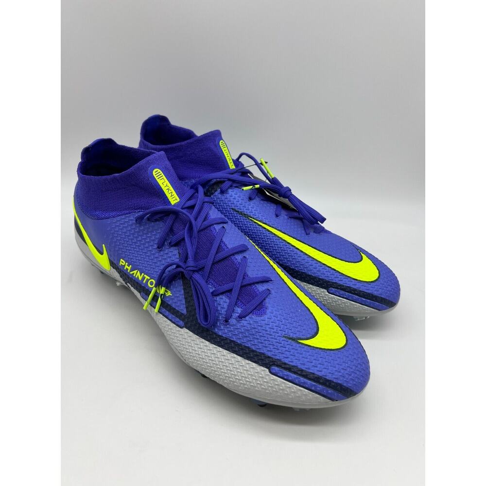 Nike Phantom GT2 Elite DF SG-Pro AC Sapphire/Volt-Gray Fog DJ8042-571 Size 12 - Picture 6 of 12